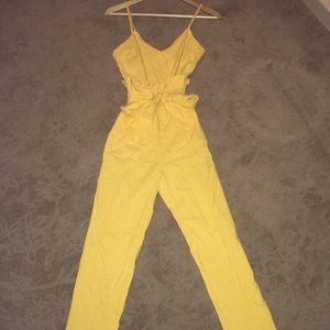 Celebrity Tank Top Tie and High Waisted Jumpsuit